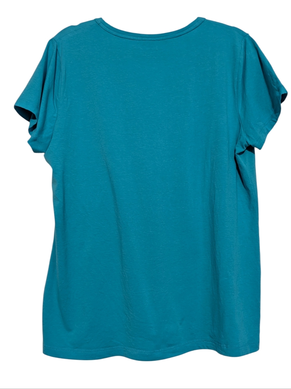 Nautica Women's Teal V-Neck Short Sleeve Tee - Picture 2 of 3